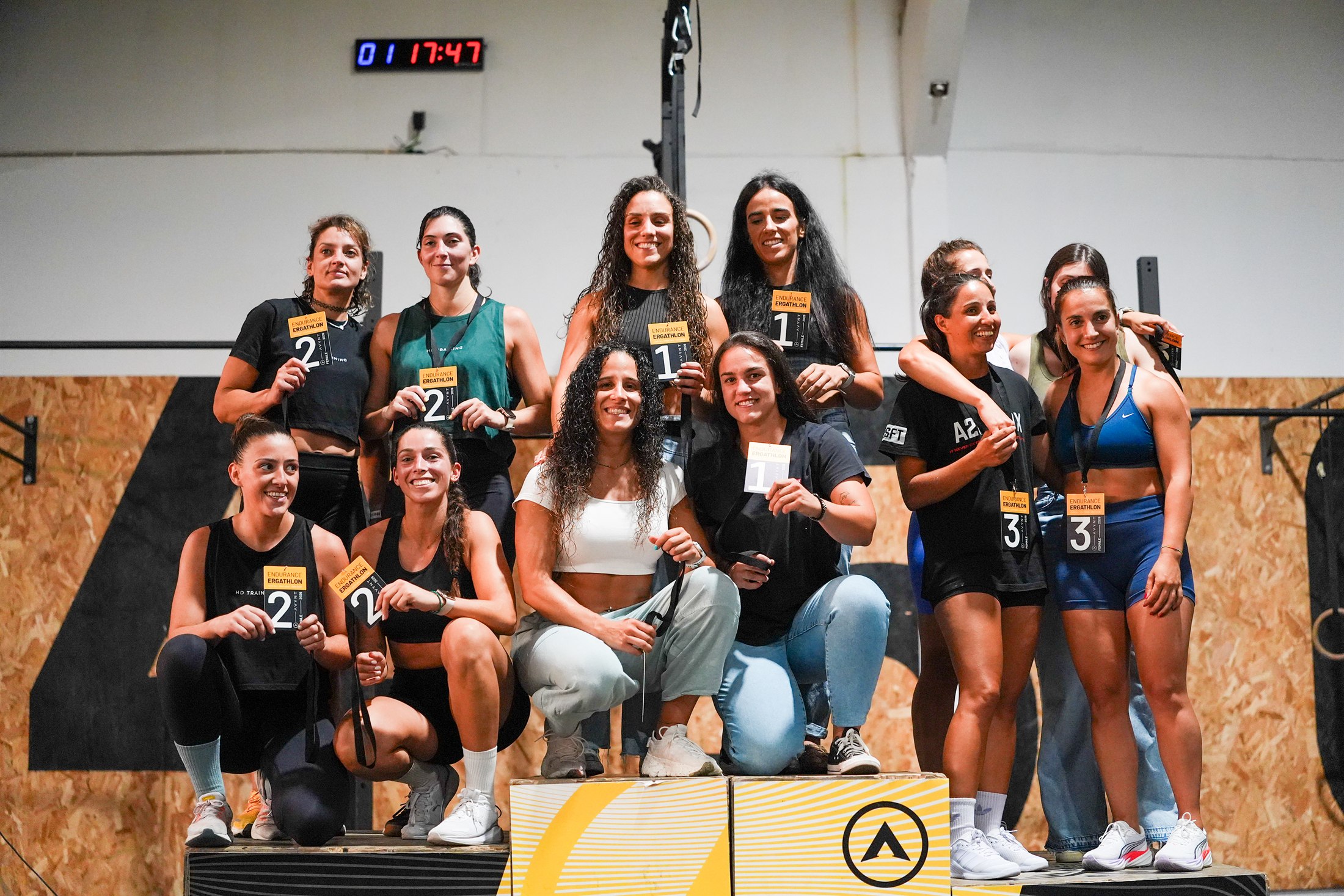 Women's podium group at the inaugural AVYNT Ergathlon