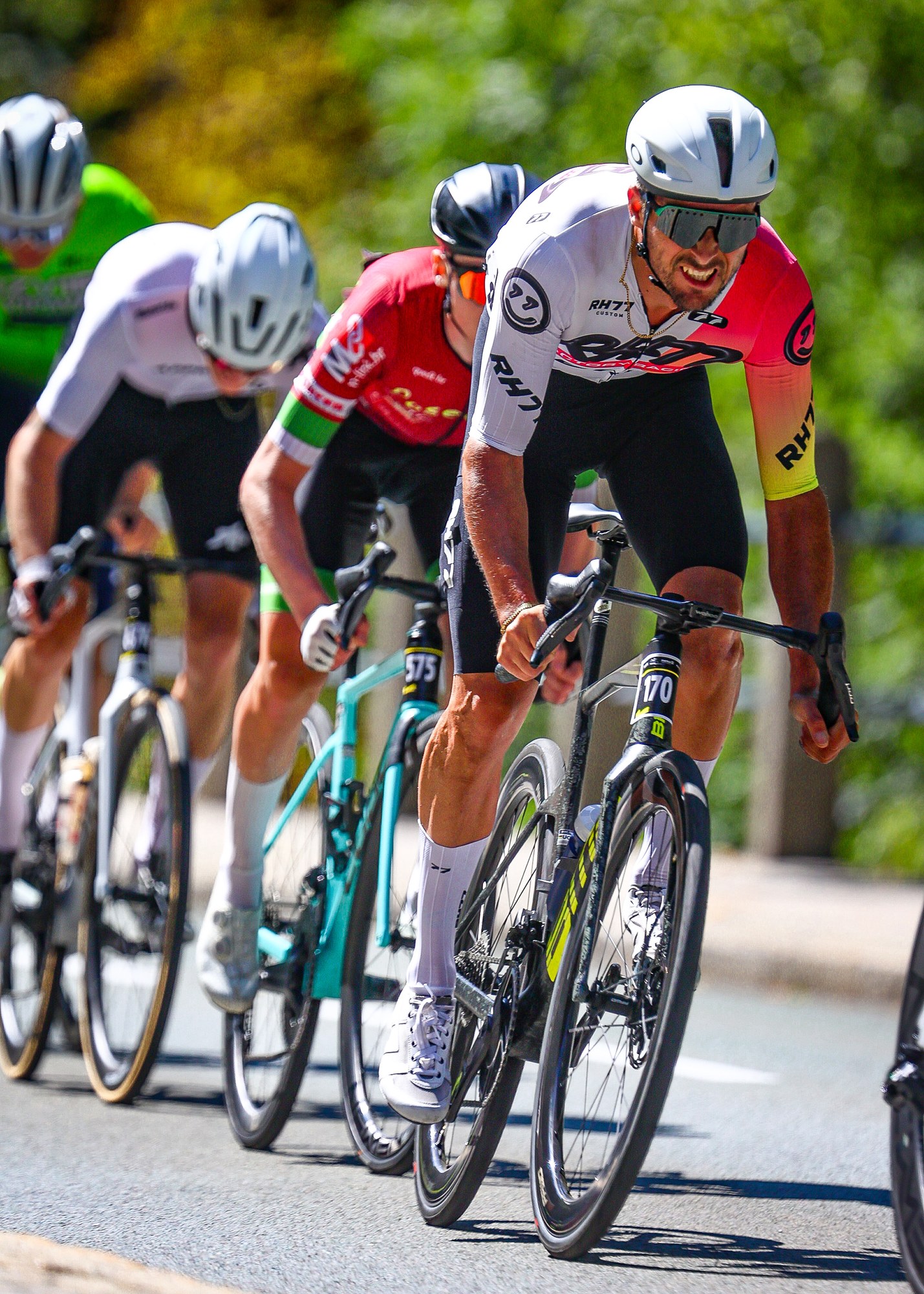 Cyclists race closely together during L’Étape Slovenia 2026